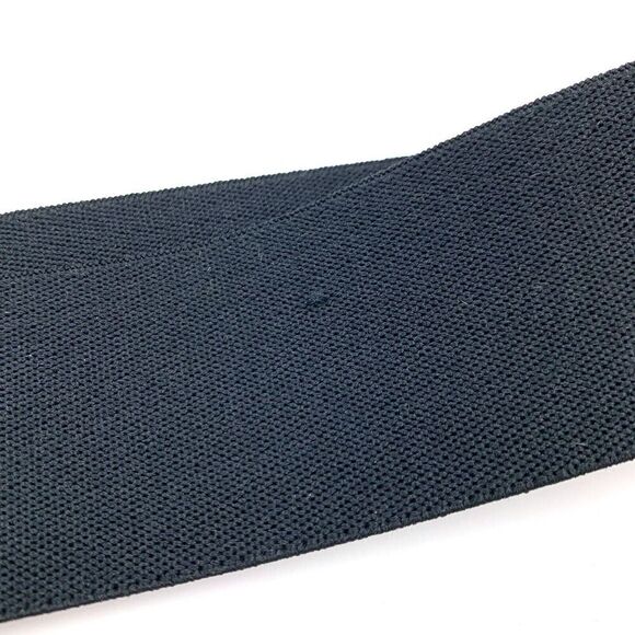 Vintage 80s Black Gold Stretch Enamel Metal Hook Clasp Peacock Feather 31" - Picture 8 of 8